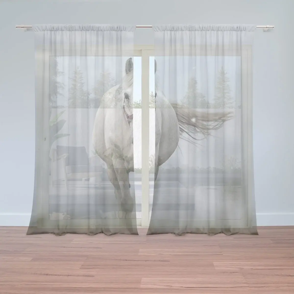 Záclony Bílý kůň 3: 2ks 150x250cm