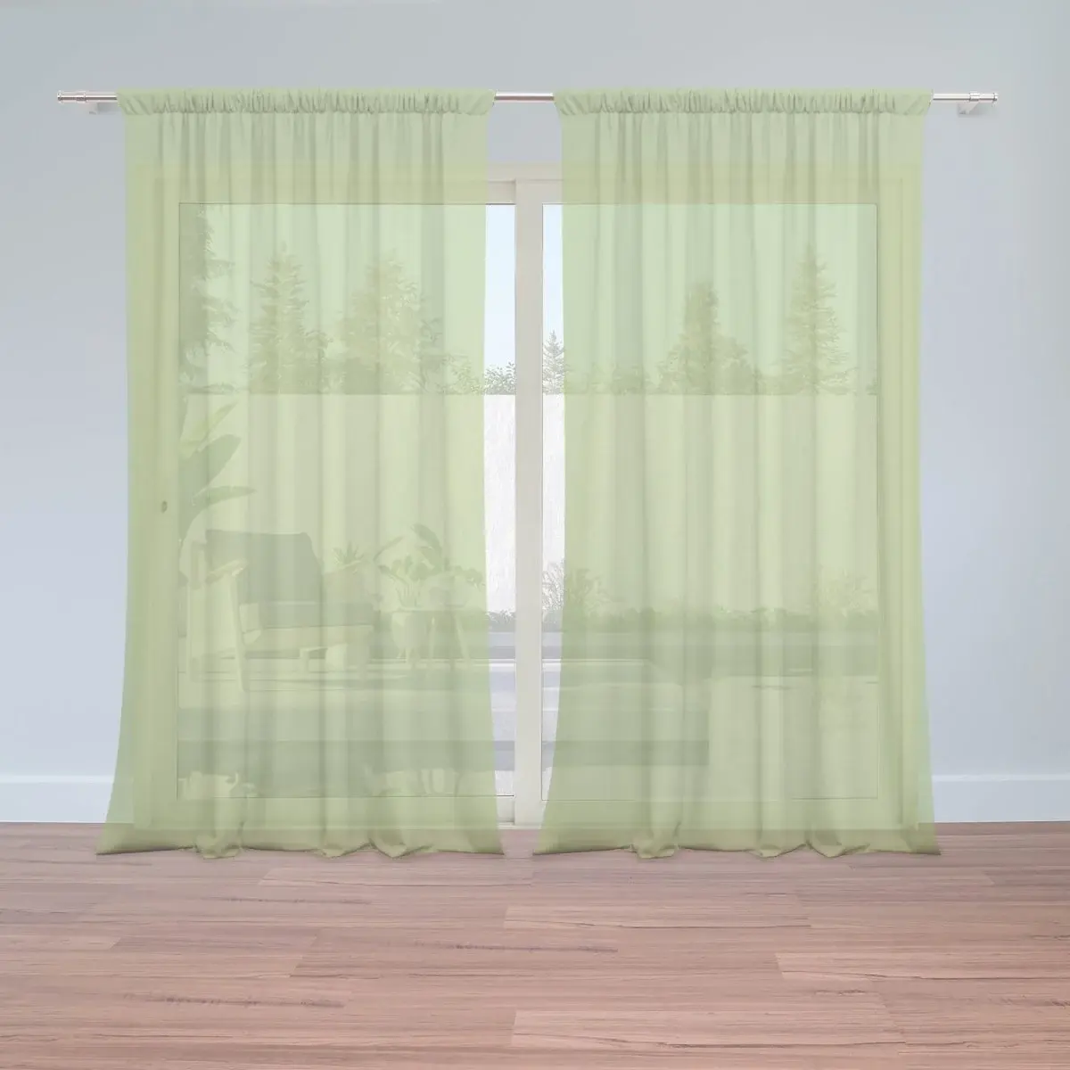Záclony Pistáciová: 2ks 150x250cm