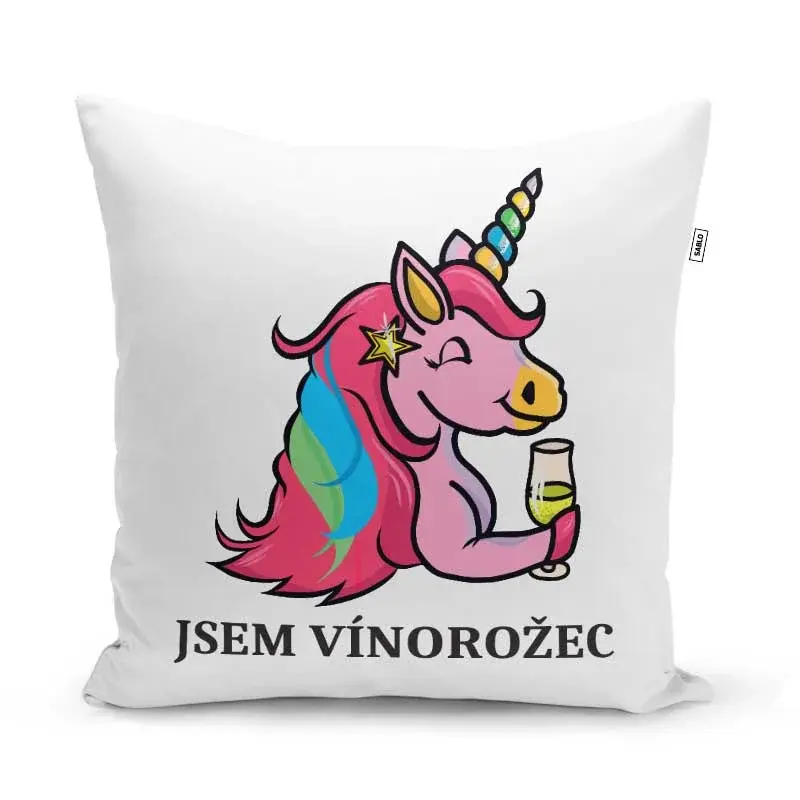 Polštář Jsem vínorožec: 40x40 cm
