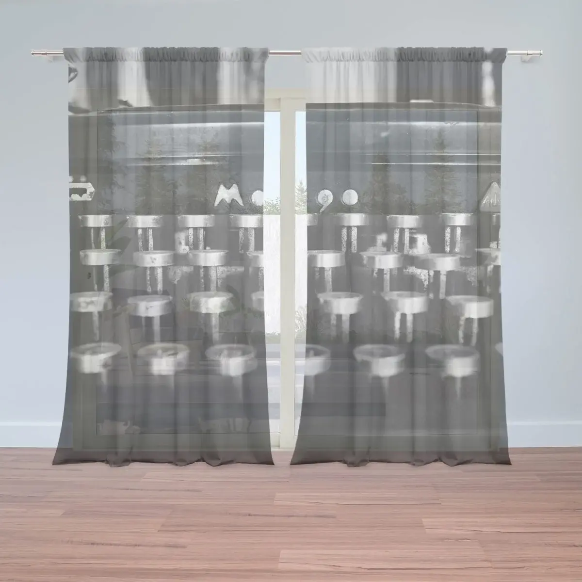 Záclony Psací stroj: 2ks 150x250cm