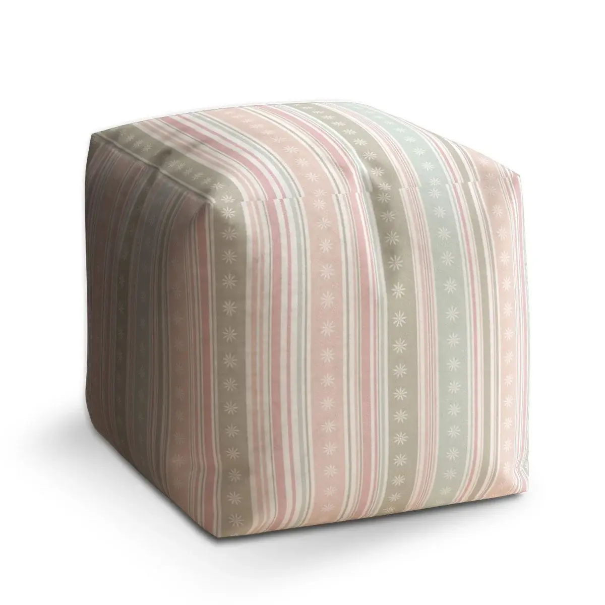 Taburet Cube Pruhy a tečky - 40x40x40 cm