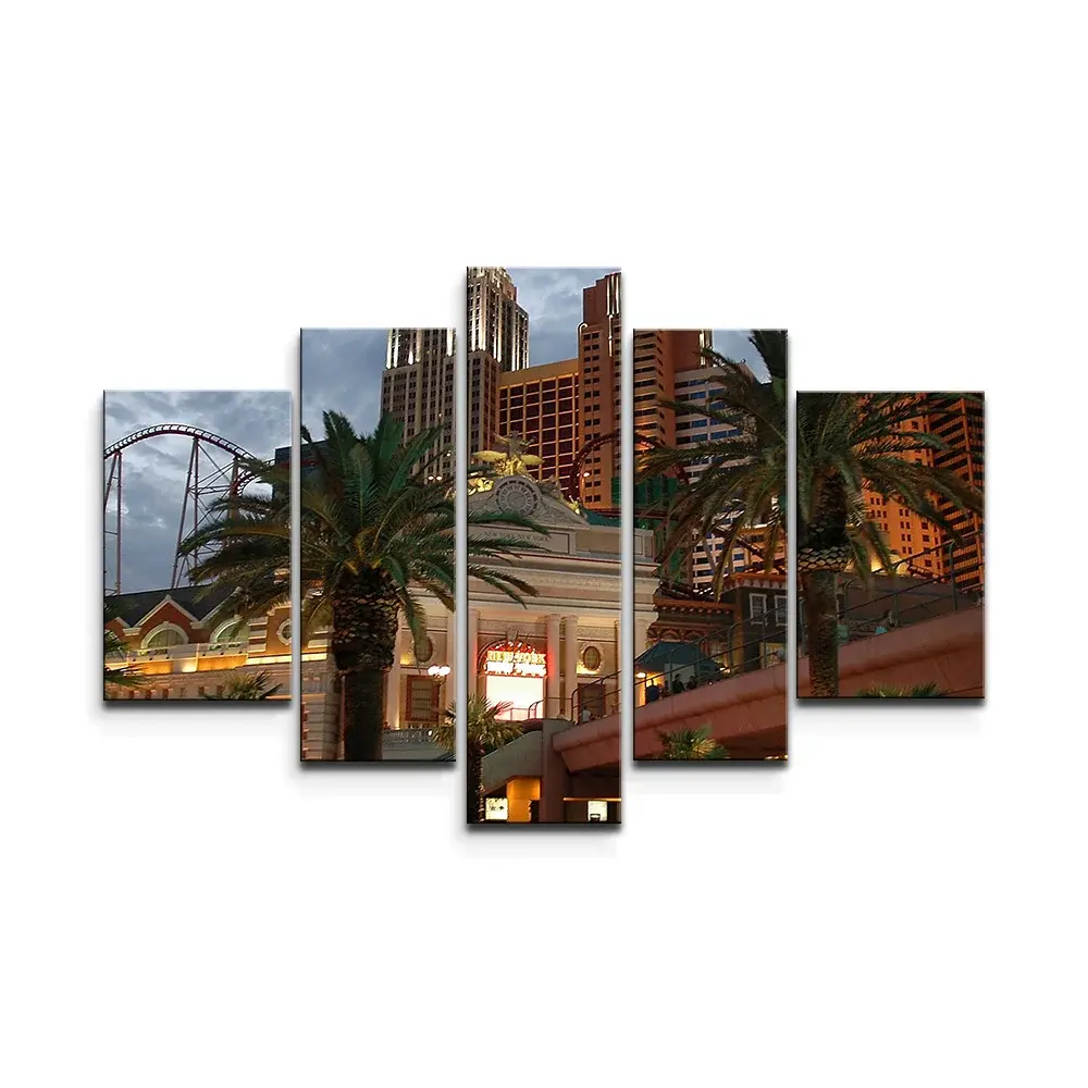 Obraz - 5-dílný Las Vegas 4 - 125x90 cm