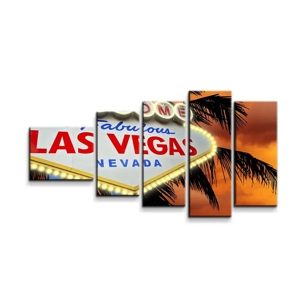 Obraz - 5-dílný Fabulous Las Vegas - 100x60 cm