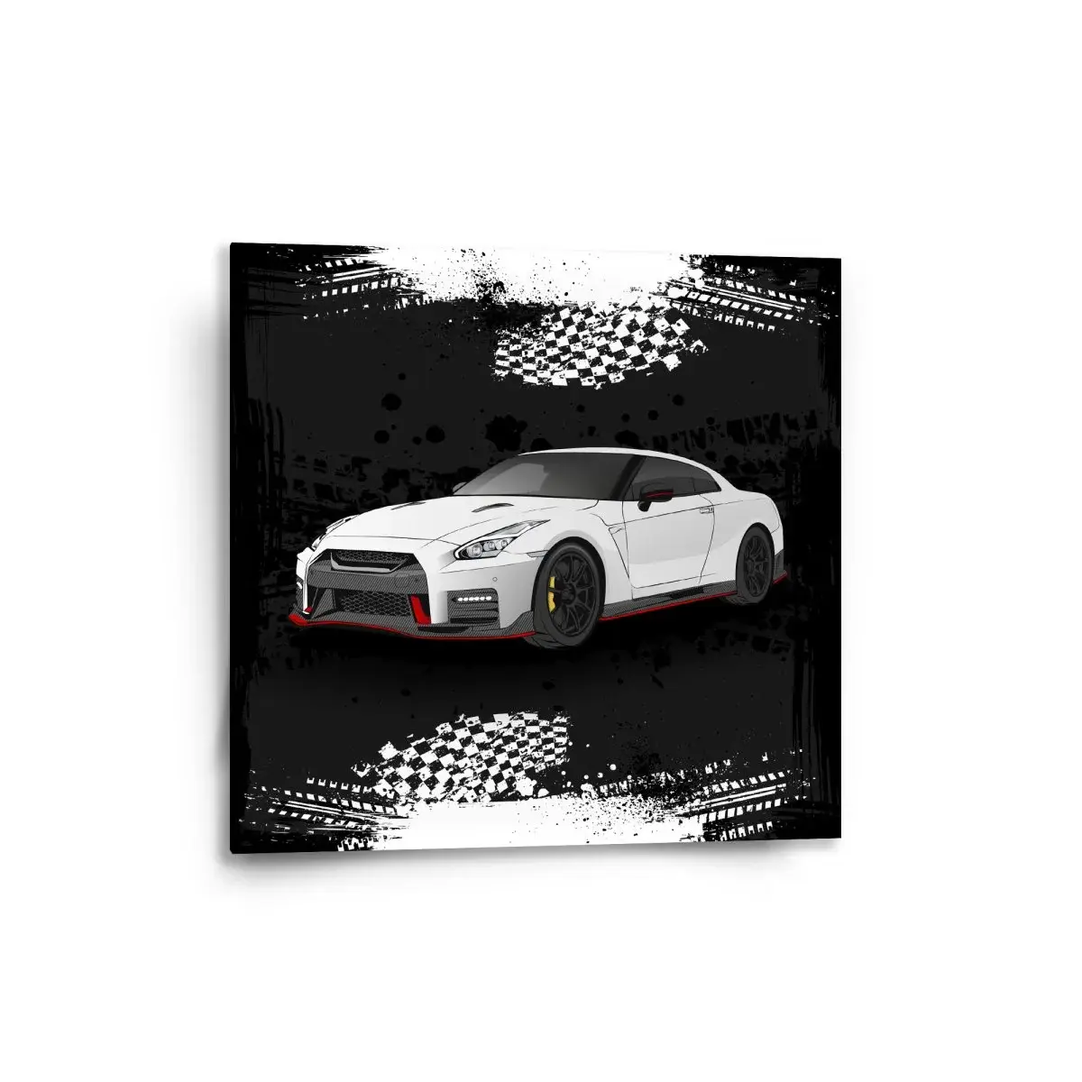 Obraz Nissan GTR 35 Černý - 50x50 cm