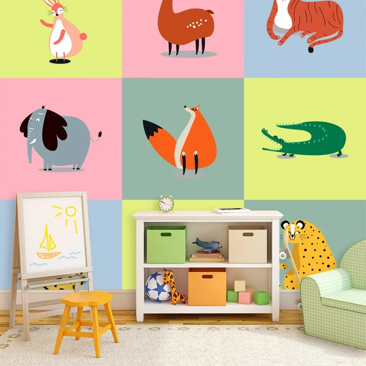 Tapeta Zvířátka ze Zoo - 336x220 cm