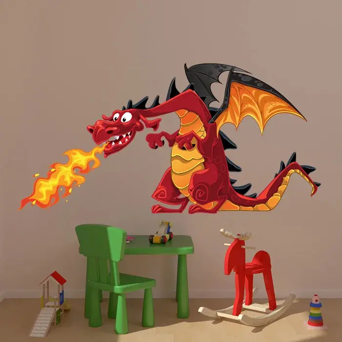 Samolepka na zeď: Drak - 90x44