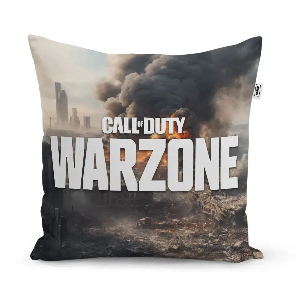 Polštář Call of Duty Warzone - město - 40x40 cm