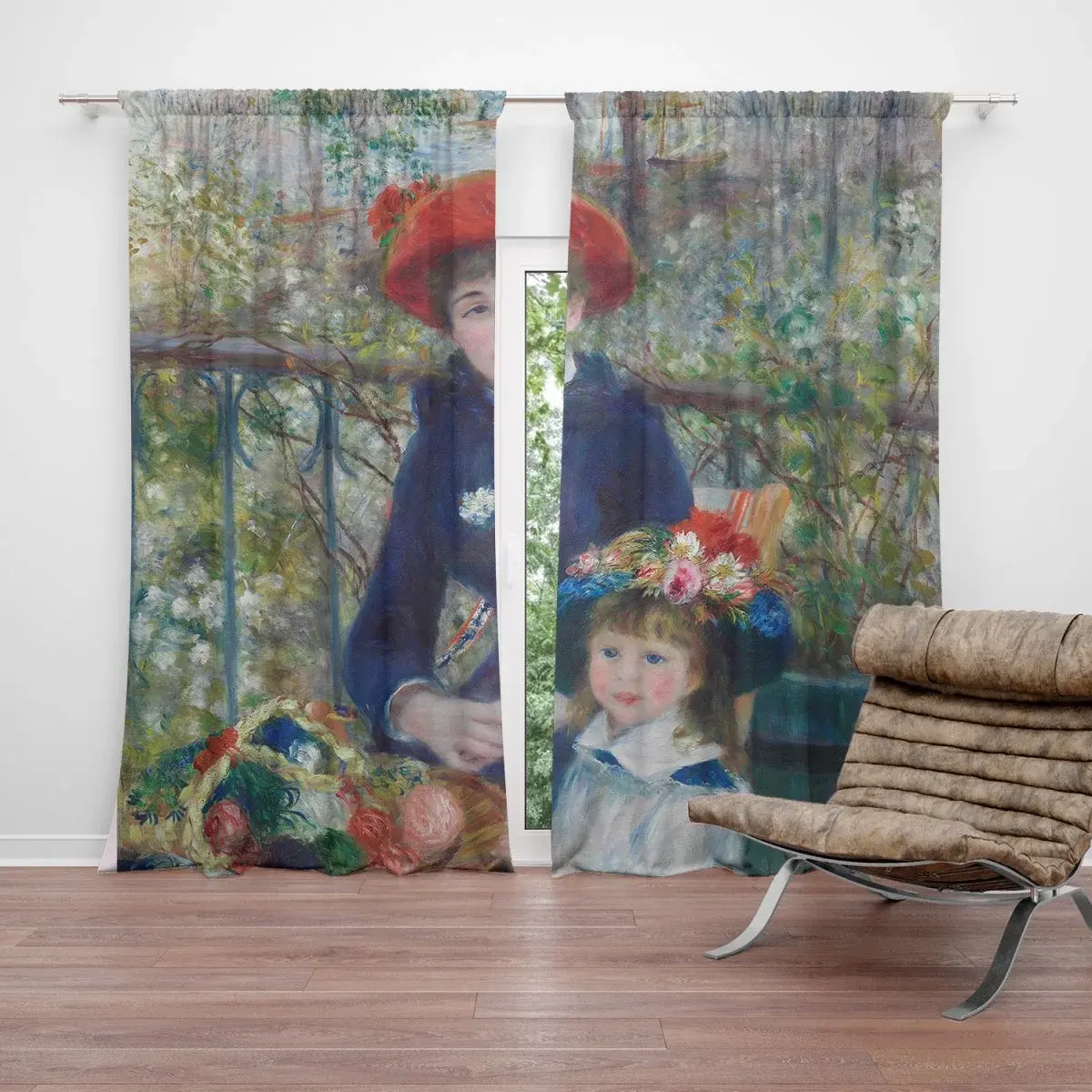 Závěs Dvě sestry (Na Terase) - Pierre-Auguste Renoir: 2ks 140x250cm
