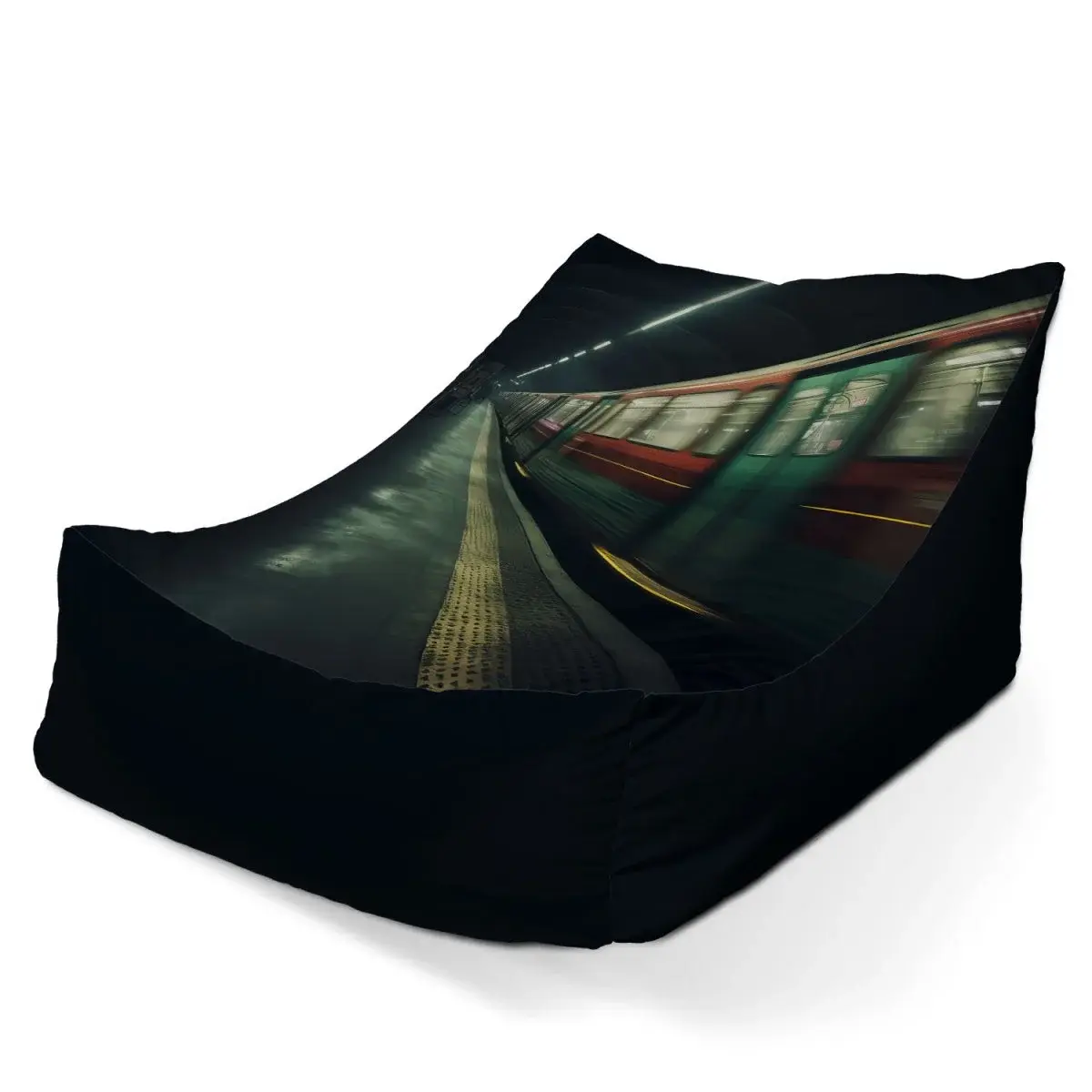 Sedací vak Lounge Metro v tmavé stanici - 120 x 100 x 80 cm