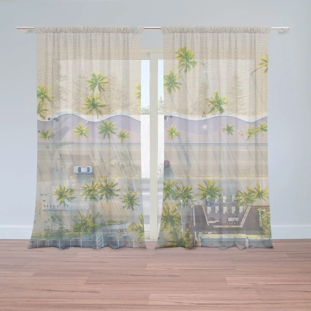 Záclony Pobřeží: 2ks 150x250cm