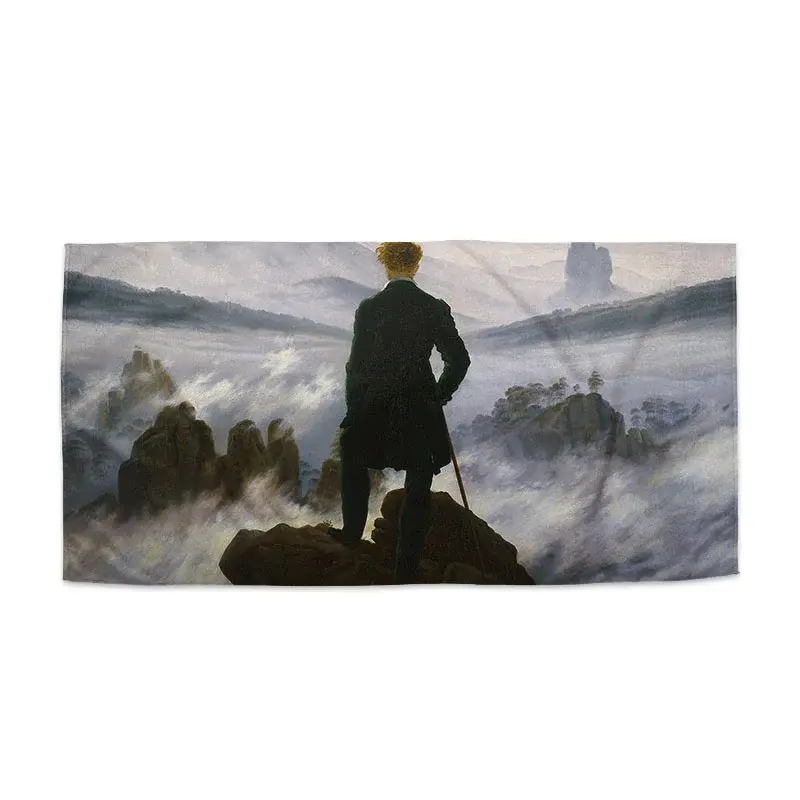 Ručník Poutník nad mořem mlhy - Caspar David Friedrich - 70x140 cm