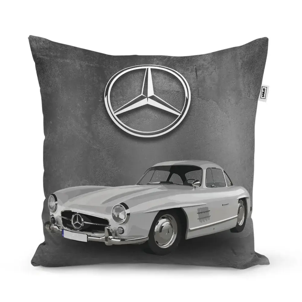 Polštář Mercedes-Benz 300 SL Šedé pozadí - 60x60 cm
