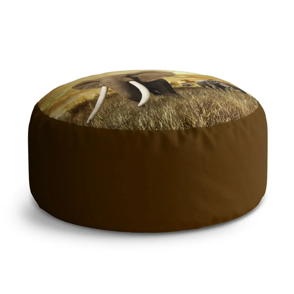 Taburet Circle Slon Africký: 38x48 cm