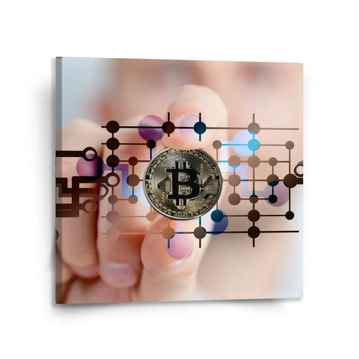 Obraz Bitcoin - 110x110 cm