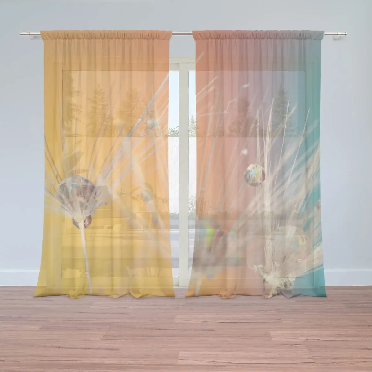 Záclony Odkvetlé pampelišky 2: 2ks 150x250cm