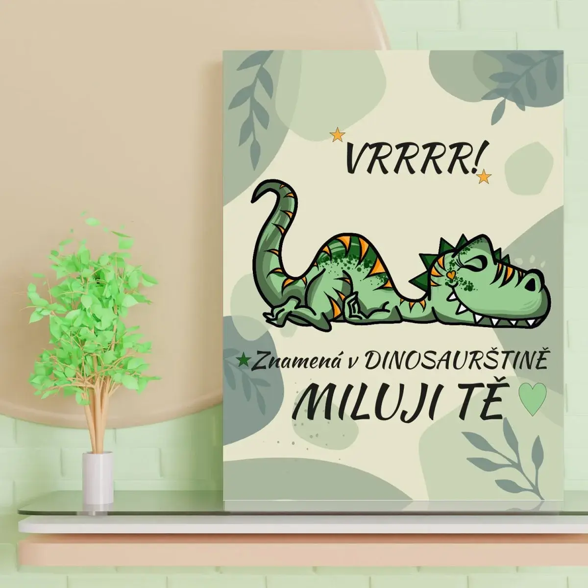 Dárková cedulka Dinosaurus: 30x40 cm