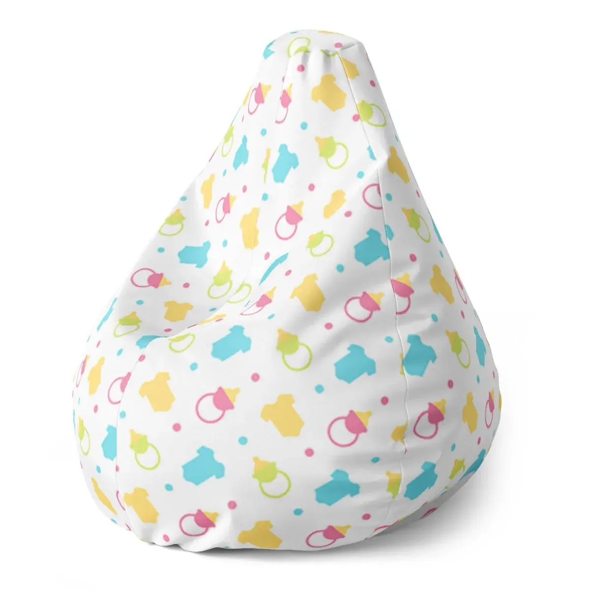 Sedací vak Pear Dudlíky a body - 140 x 100 x 25 cm