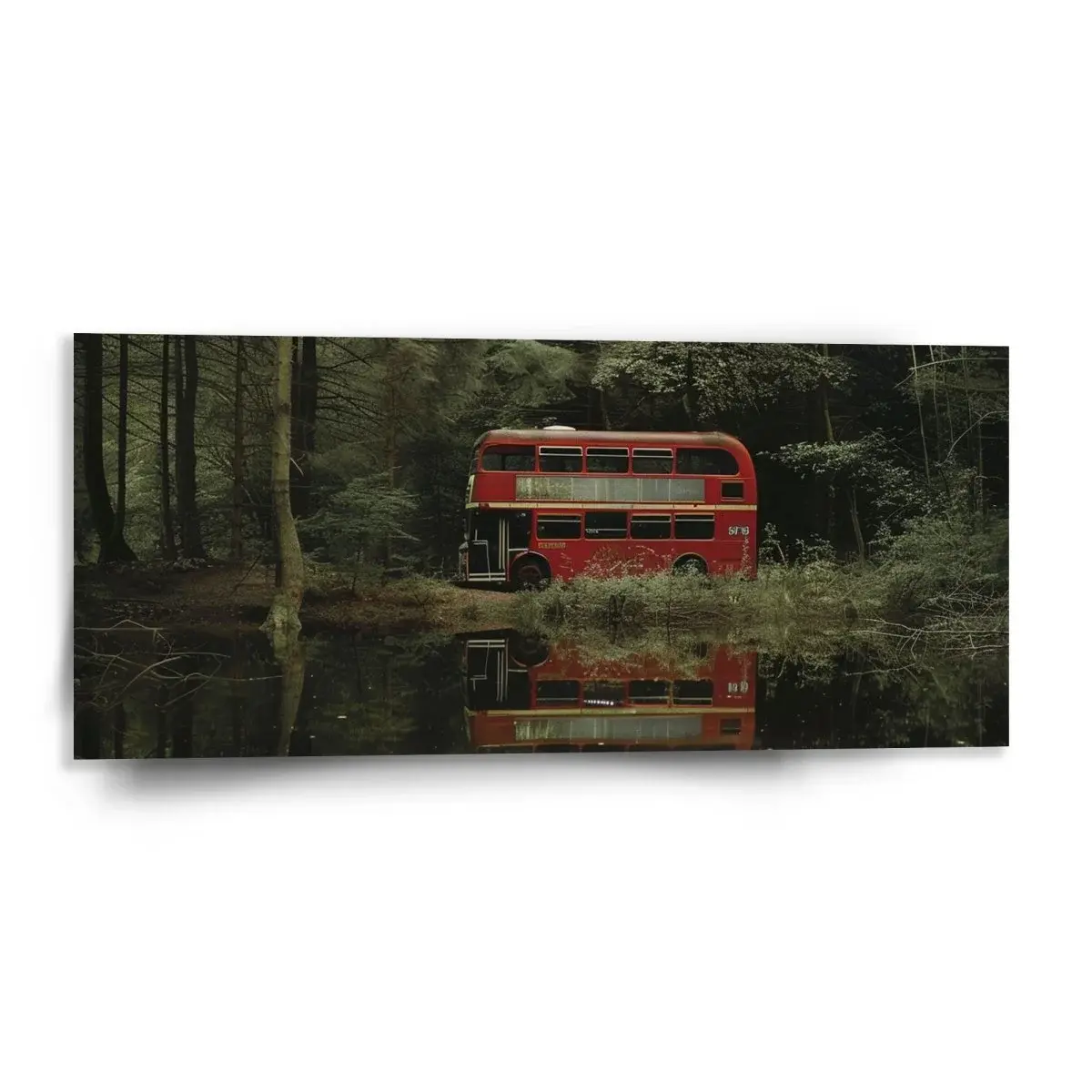 Obraz Červený patrový autobus - 110x50 cm