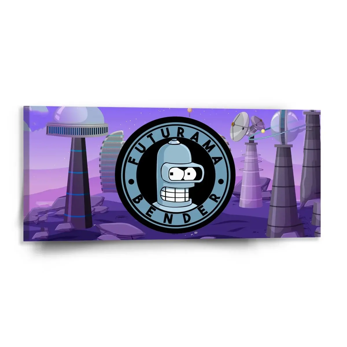 Obraz Futurama Bender Planeta s vysílači - 110x50 cm