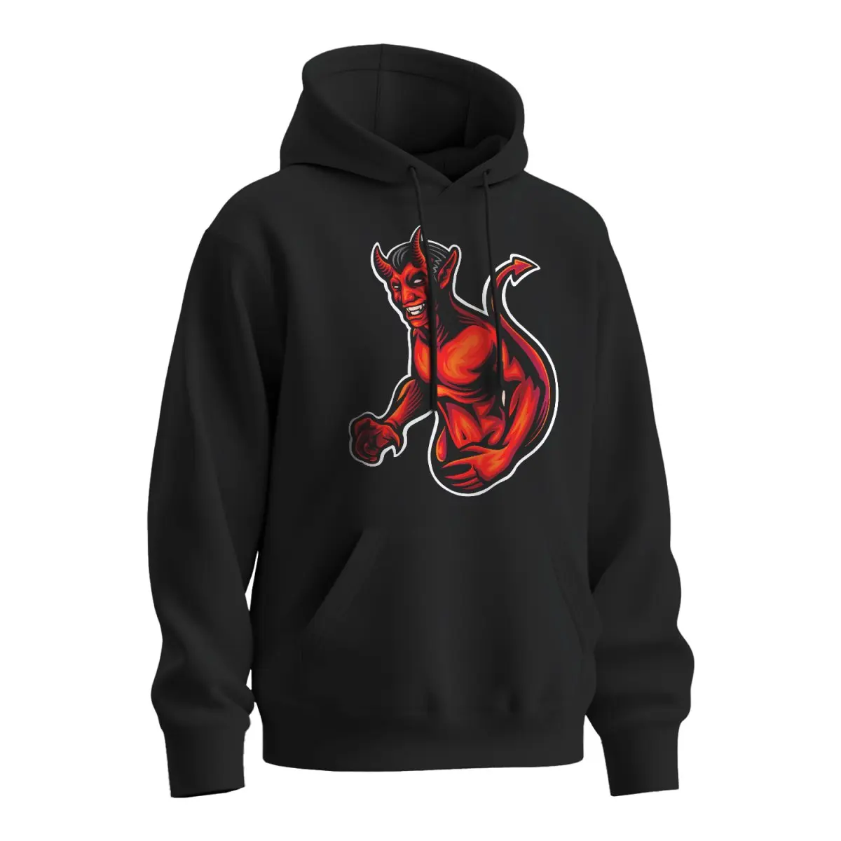 Mikina s potiskem Devil - černá 3XL