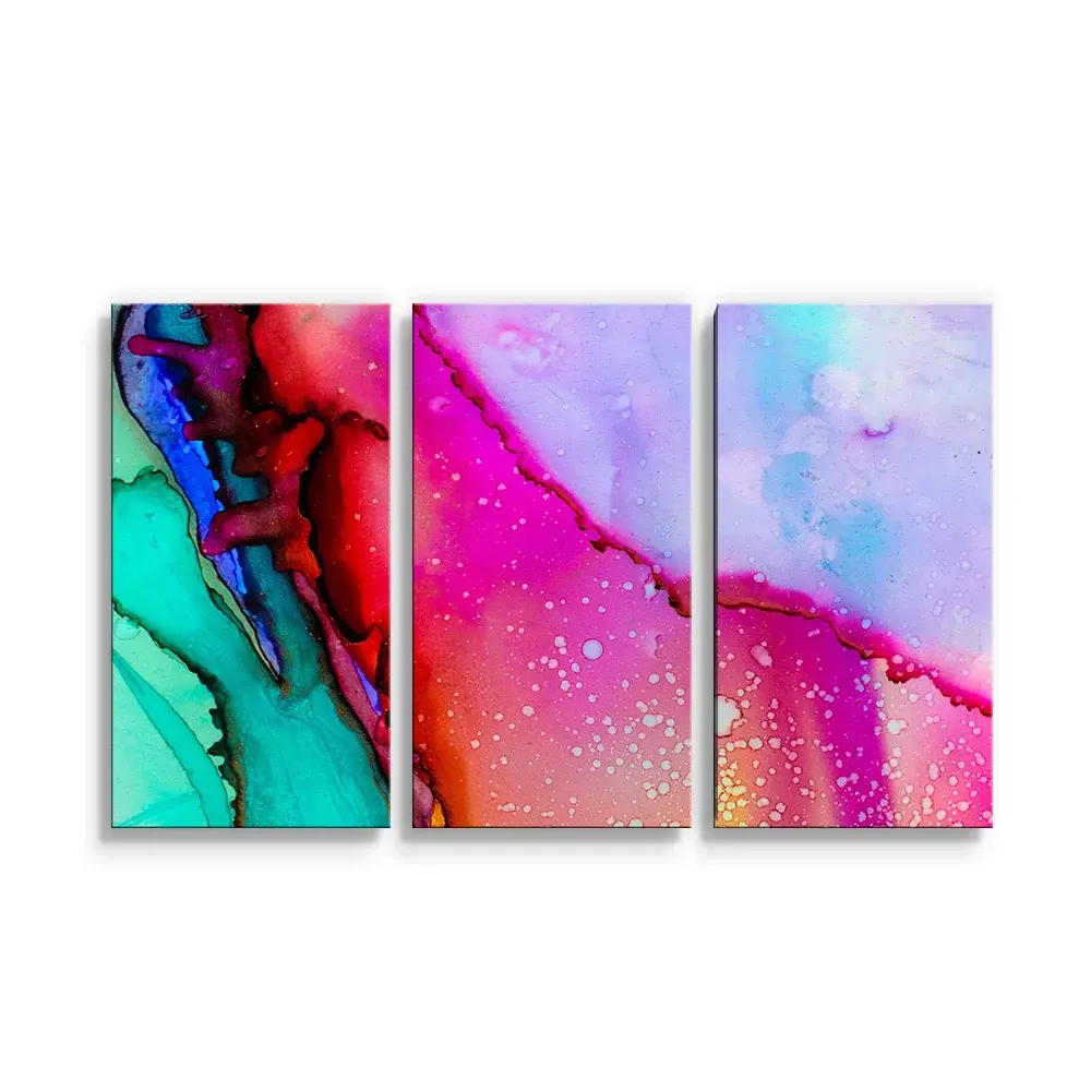 Obraz - 3-dílný Barvičky - 120x80 cm