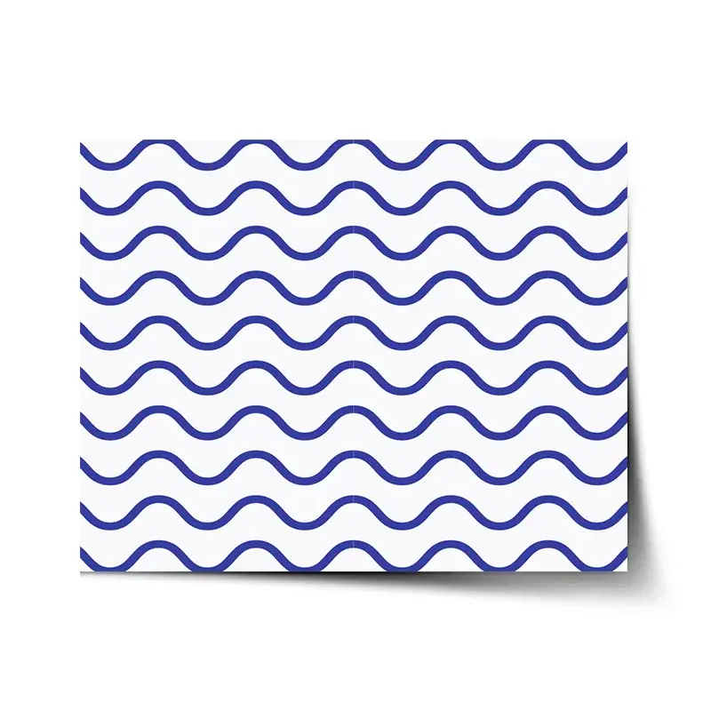 Plakát Modré vlnky - 60x40 cm