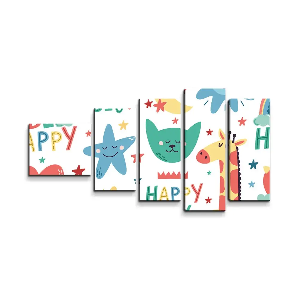 Obraz - 5-dílný Happy day - 100x60 cm