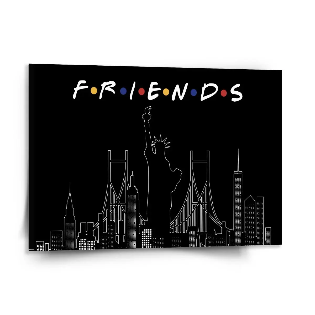 Obraz Seriál Přátelé FRIENDS Obrysy - 150x110 cm