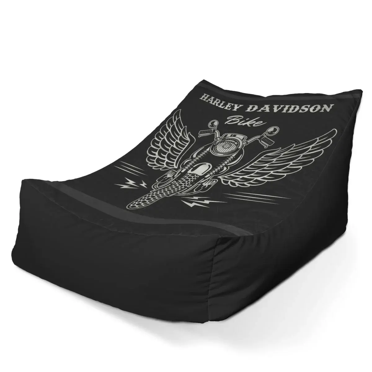 Sedací vak Lounge Harley-Davidson S křídly - 80 x 95 x 50 cm
