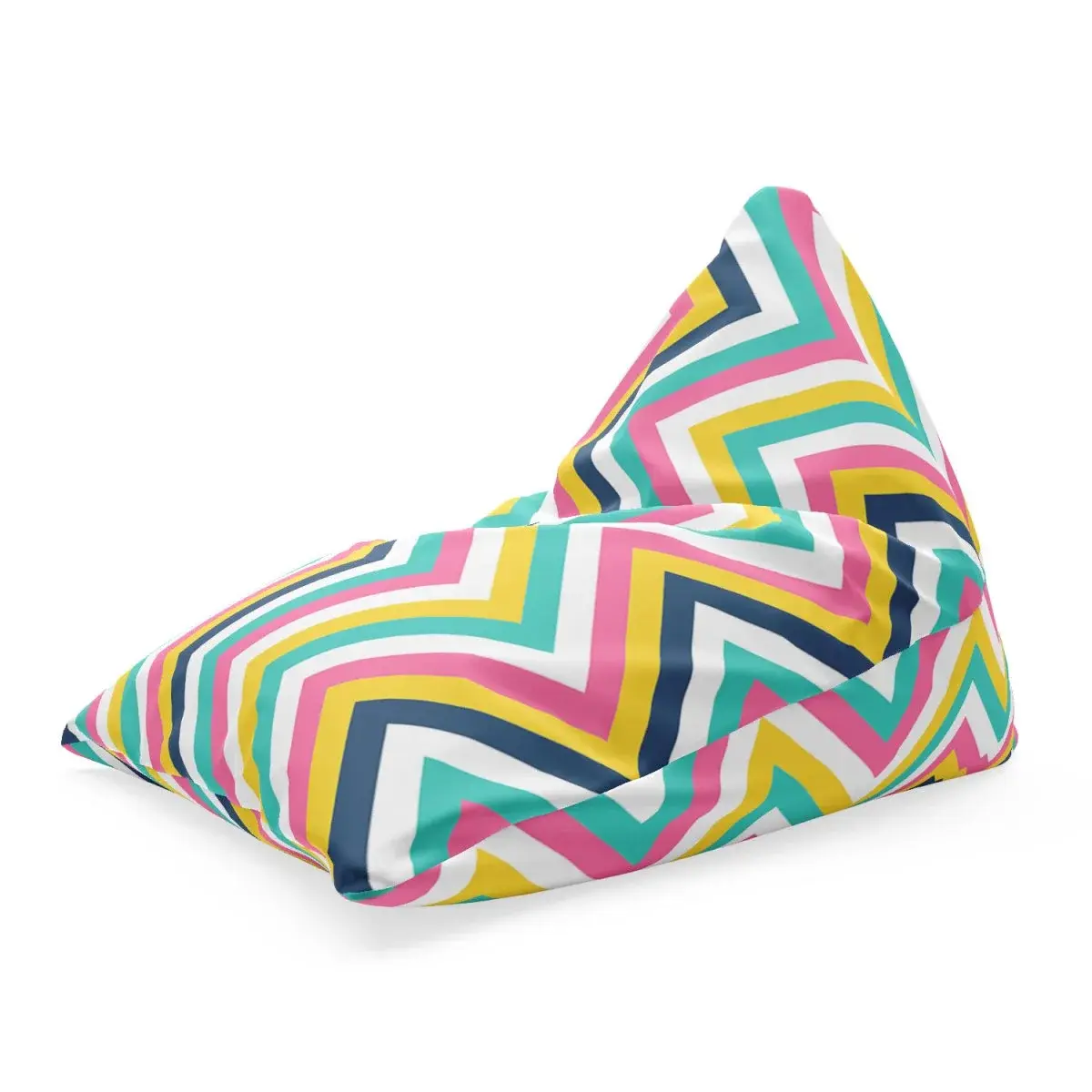 Sedací vak Triangl Duhové klikyháky: 120 x 100 x 100 cm