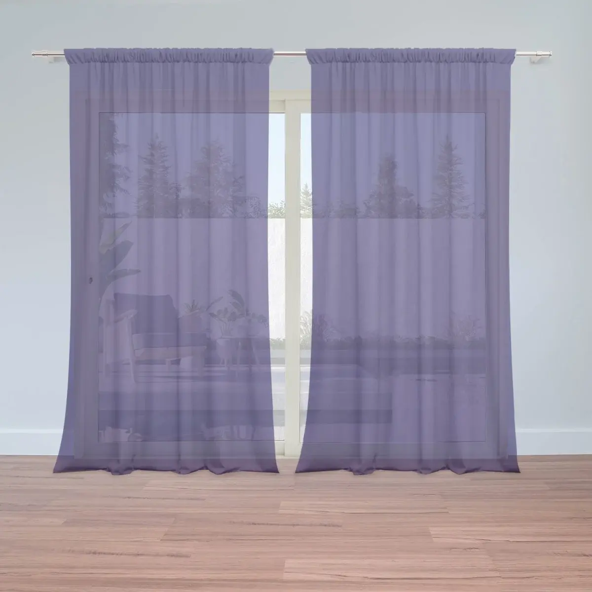 Záclony Fialová: 2ks 150x250cm