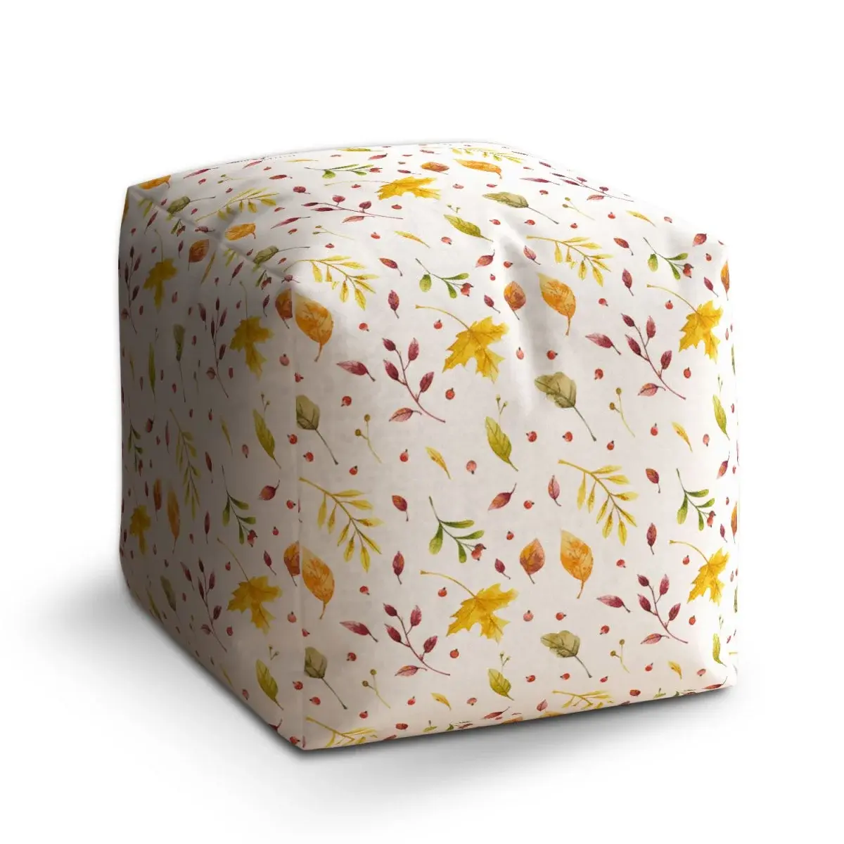 Taburet Cube Podzimní listí - 60x60x60 cm