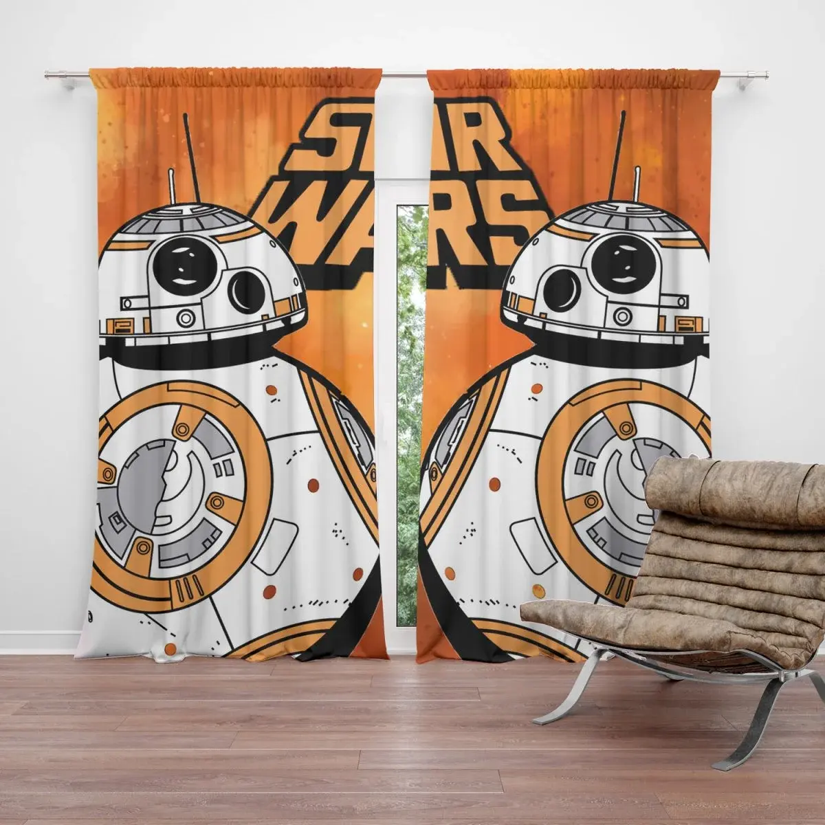 Závěs Star Wars Ohnivé pozadí: 2ks 140x250cm