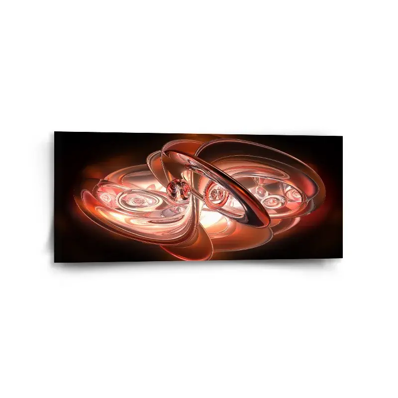 Obraz Červená abstrakce - 110x50 cm