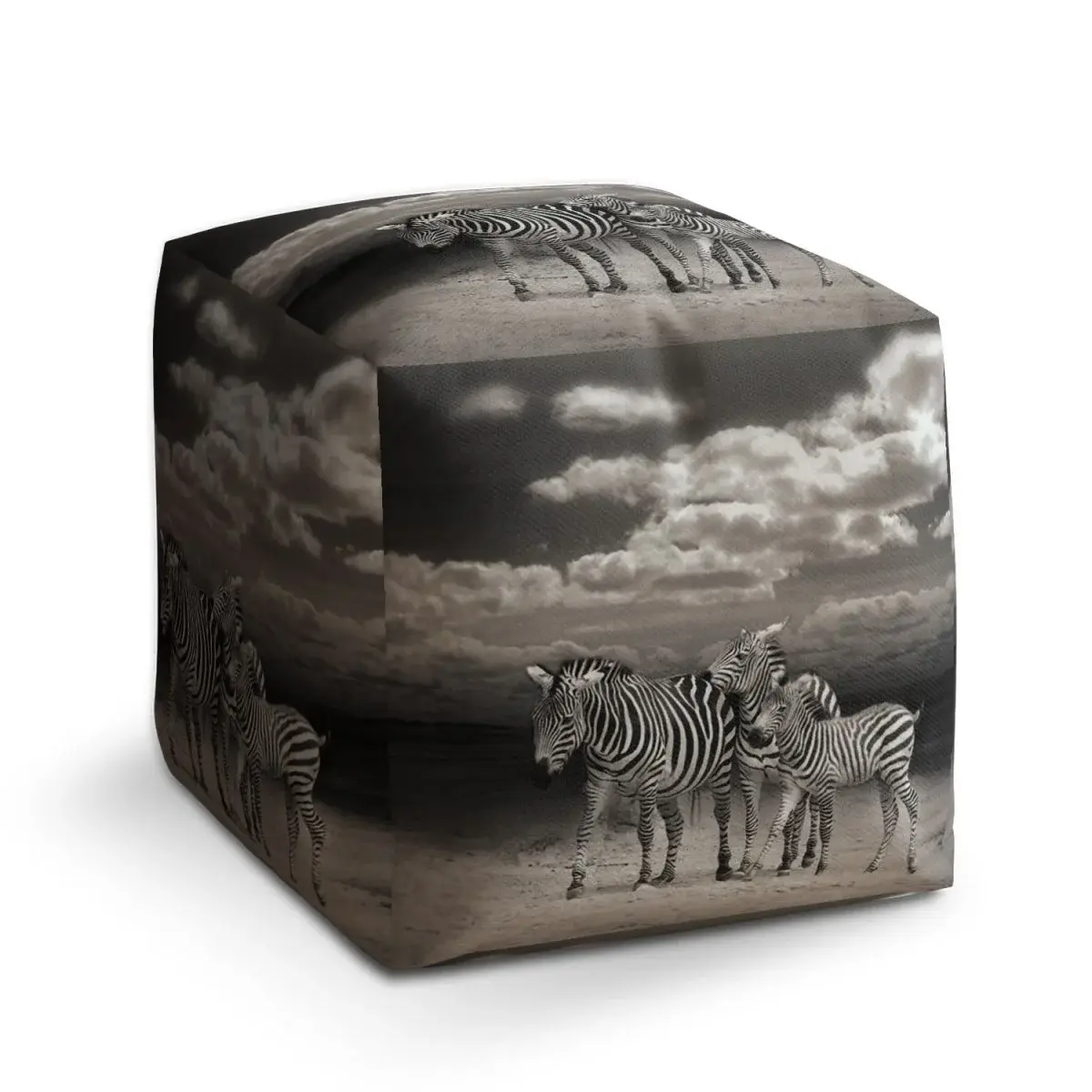 Taburet Cube Zebry - 40x40x40 cm