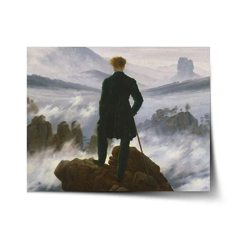 Plakát Poutník nad mořem mlhy - Caspar David Friedrich - 90x60 cm