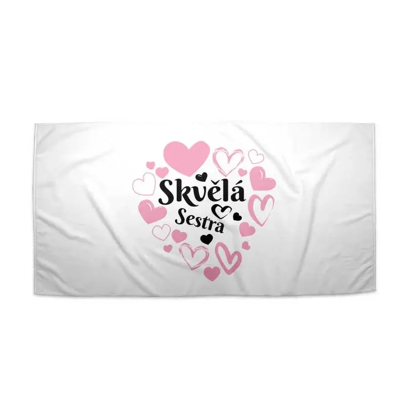 Ručník Skvělá sestra - 50x100 cm