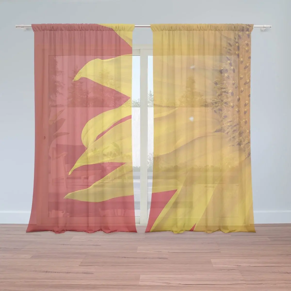 Záclony Slunečnice: 2ks 150x250cm