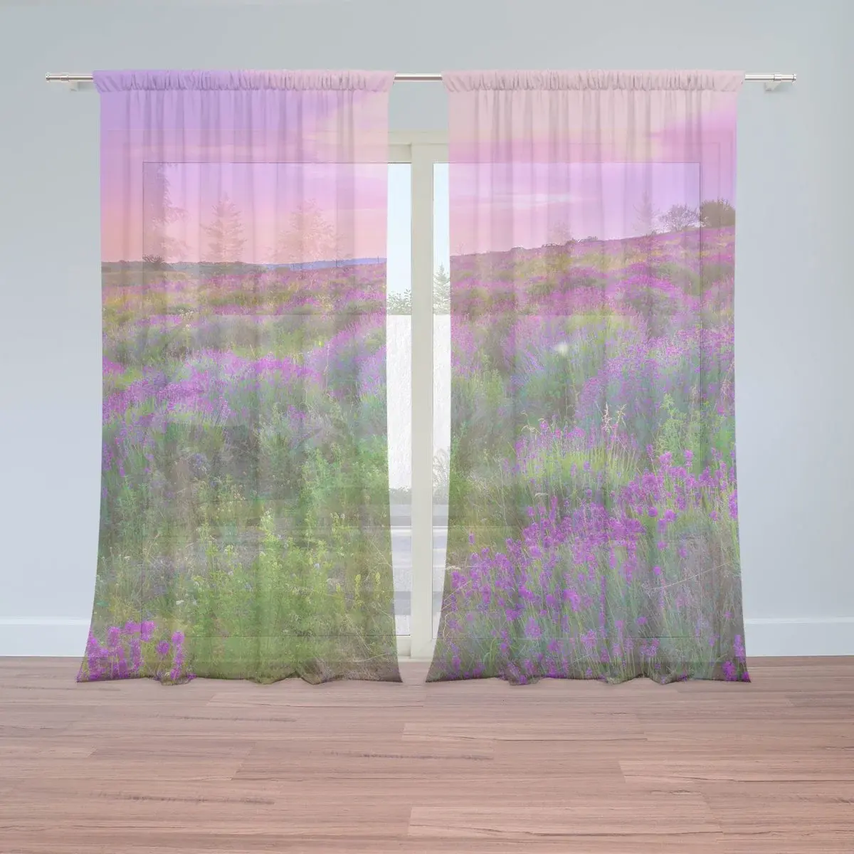 Záclony Levandulové pole 2: 2ks 150x250cm