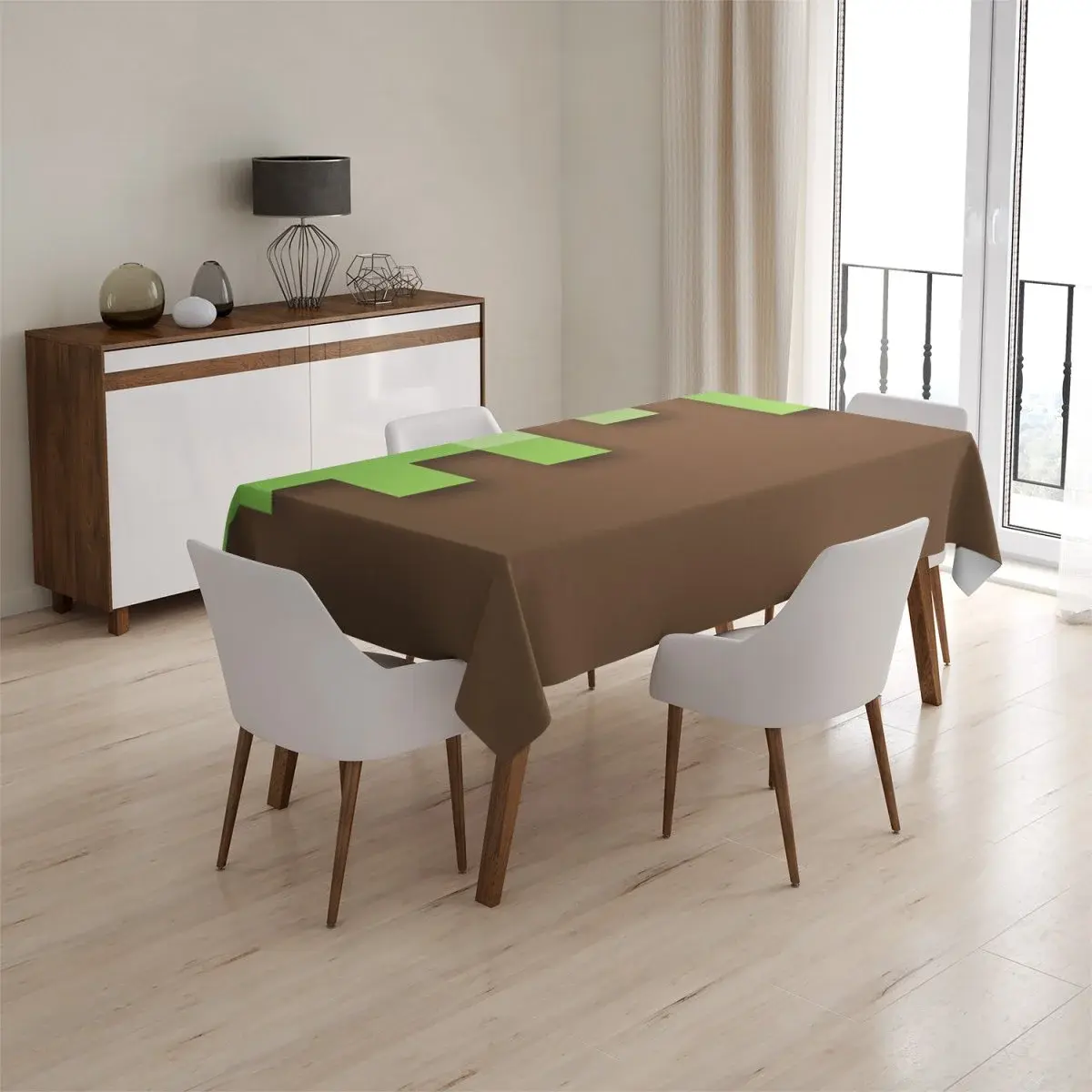Ubrus Green Blocks 2 - 145x240 cm