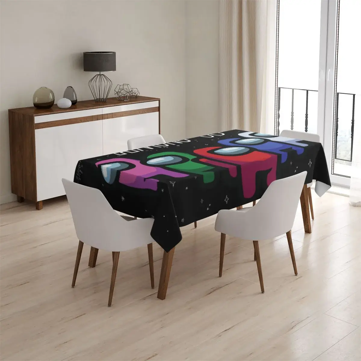 Ubrus AMONG US Černý vesmír - 145x240 cm