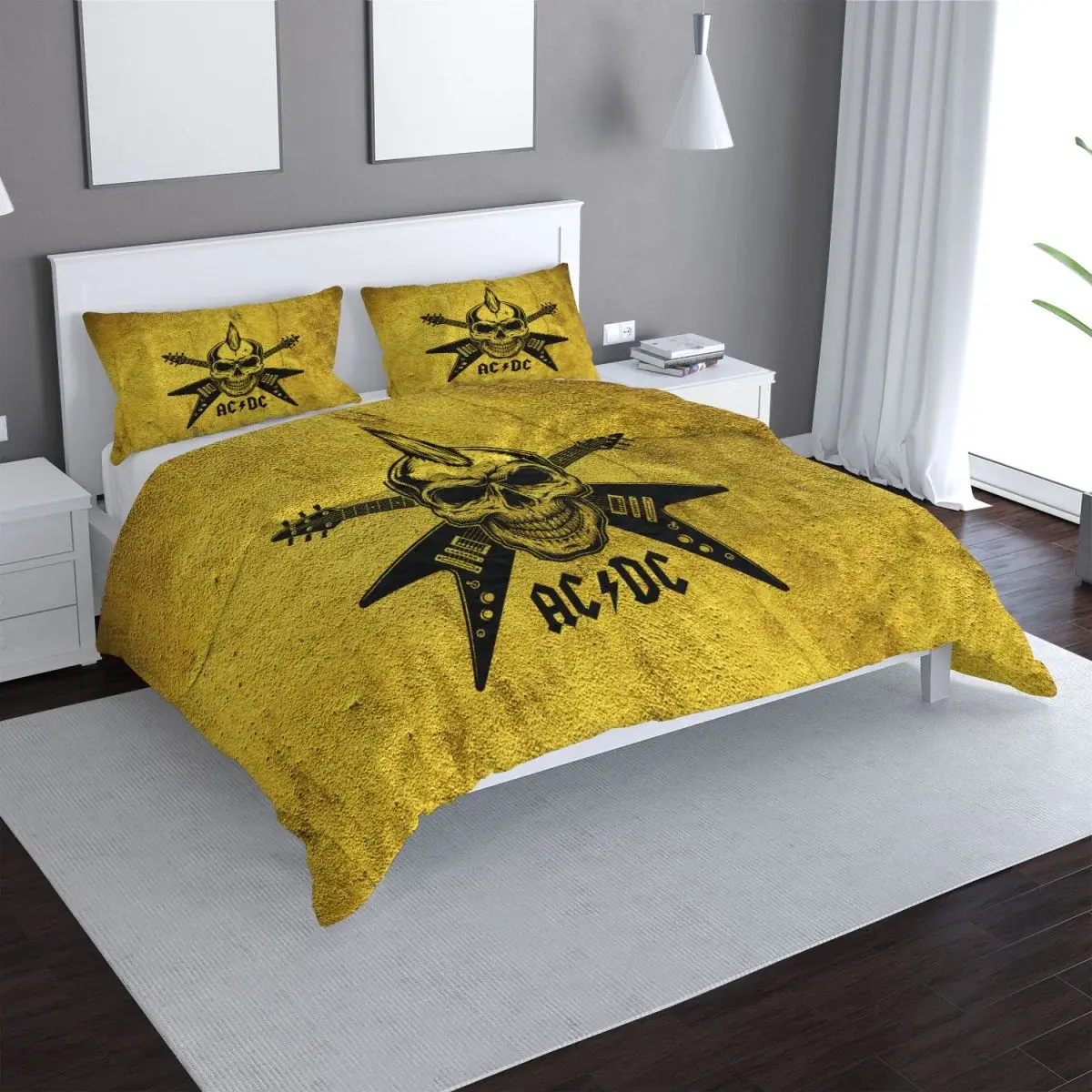 Povlečení ACDC Lebka - 140x220 / 90x70