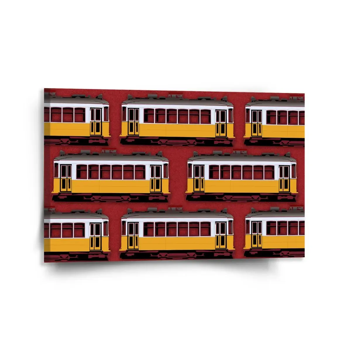 Obraz Lisabonské historické tramvaje Červený Pattern - 120x80 cm