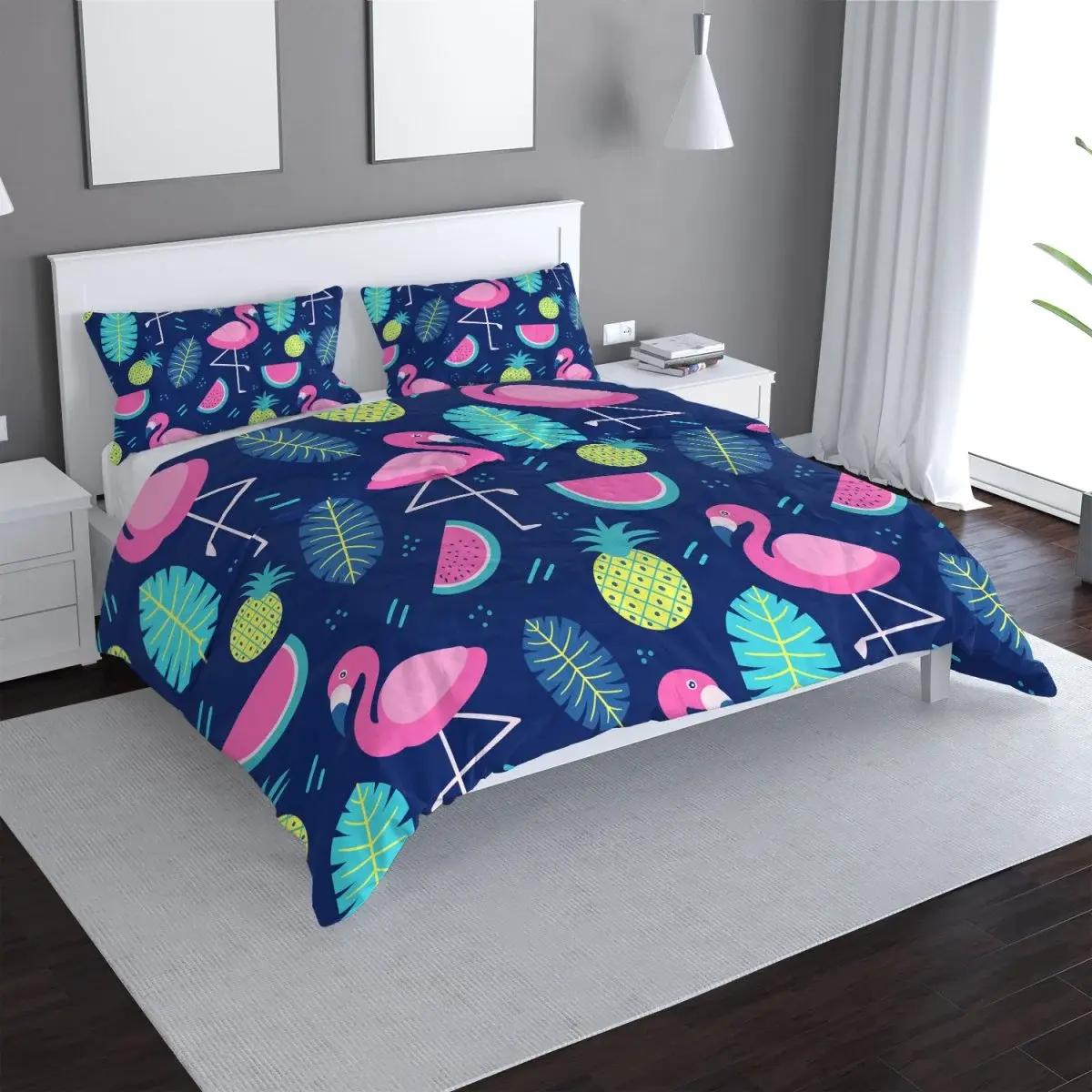 Povlečení Růžoví plameňáci - 140x220 / 90x70