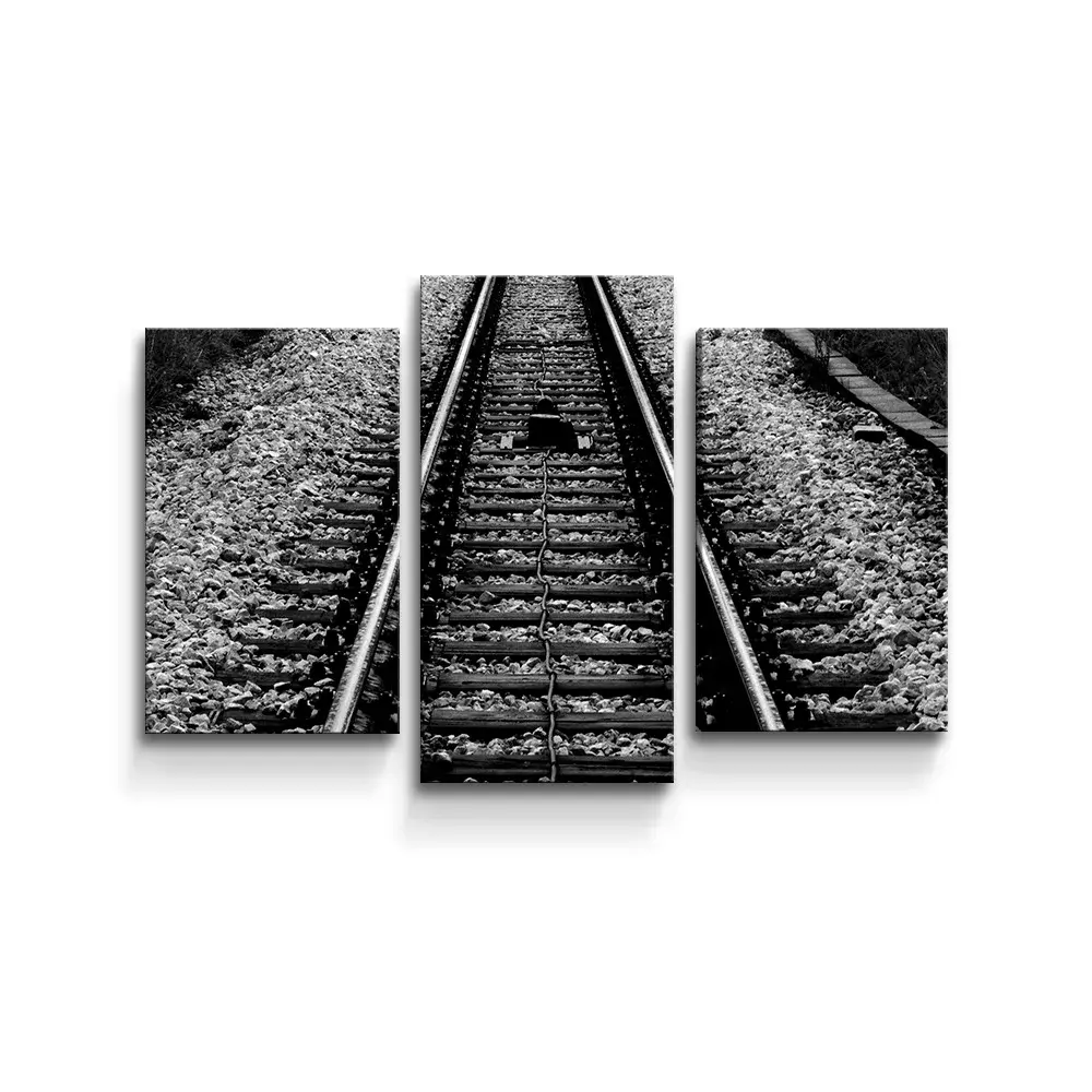 Obraz - 3-dílný Koleje - 75x50 cm