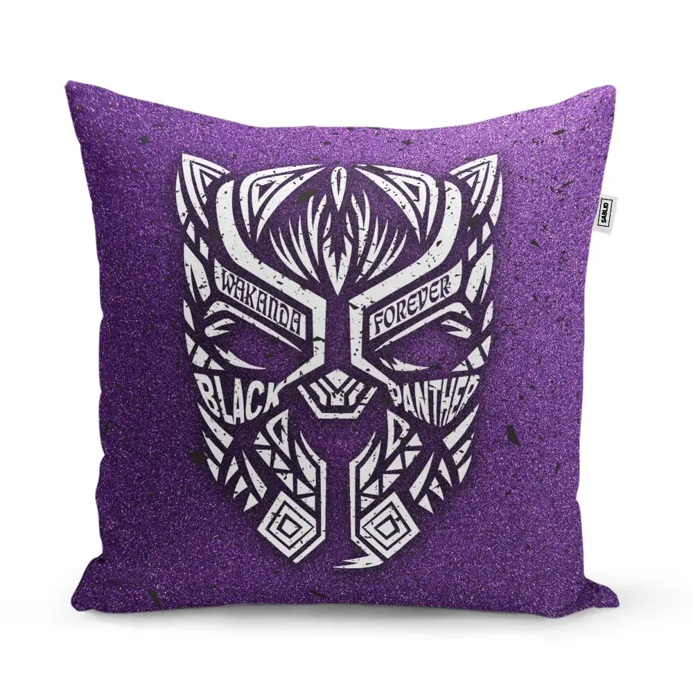 Polštář BLACK PANTHER wakanda forever Bílý - 50x50 cm