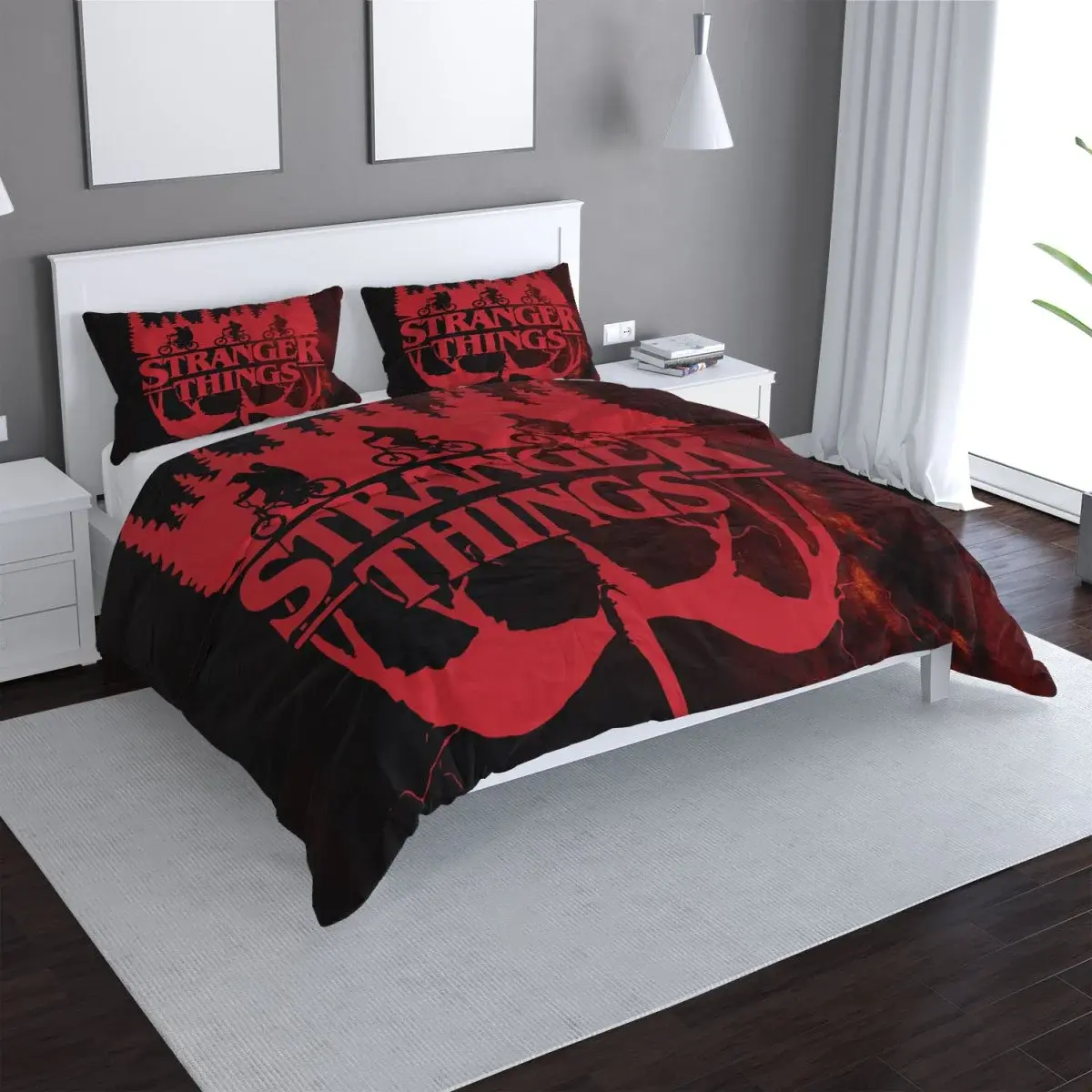 Povlečení Stranger Things Red - 140x220 / 90x70