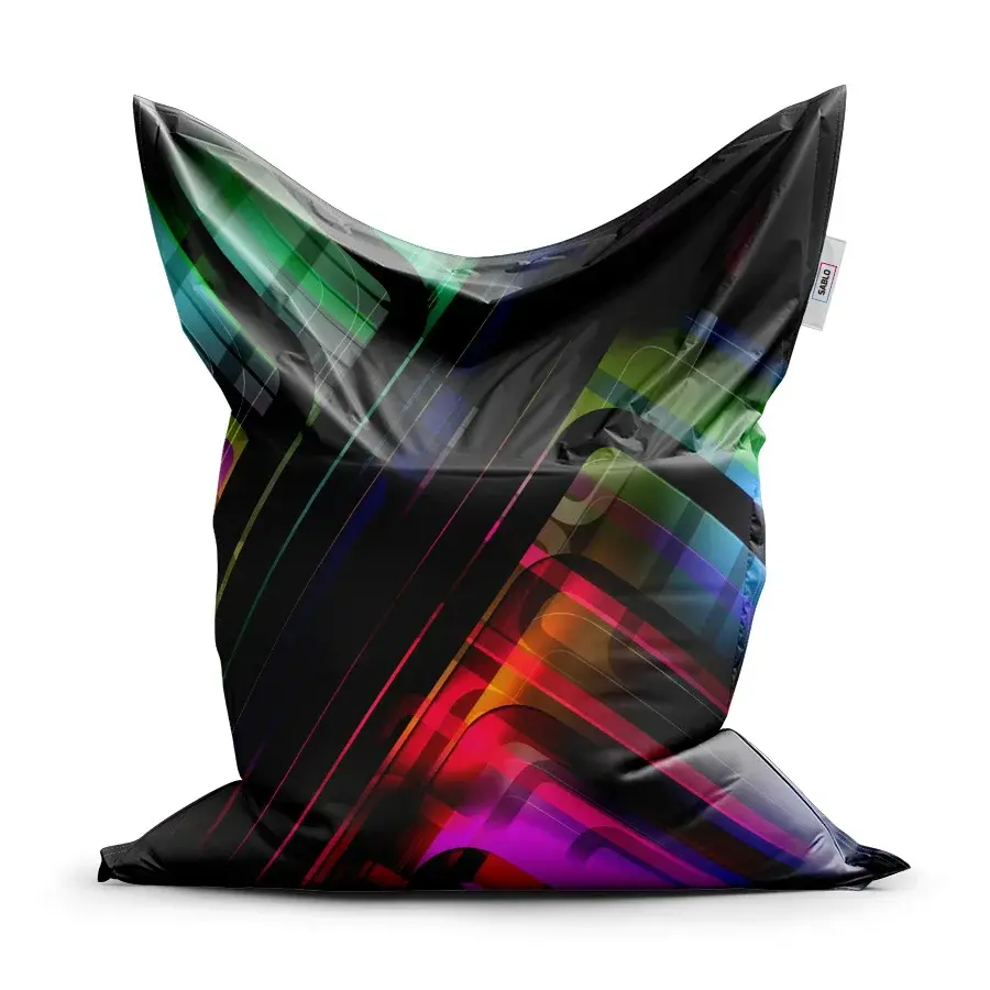 Sedací vak Classic Černé pruhy - 200x140 cm