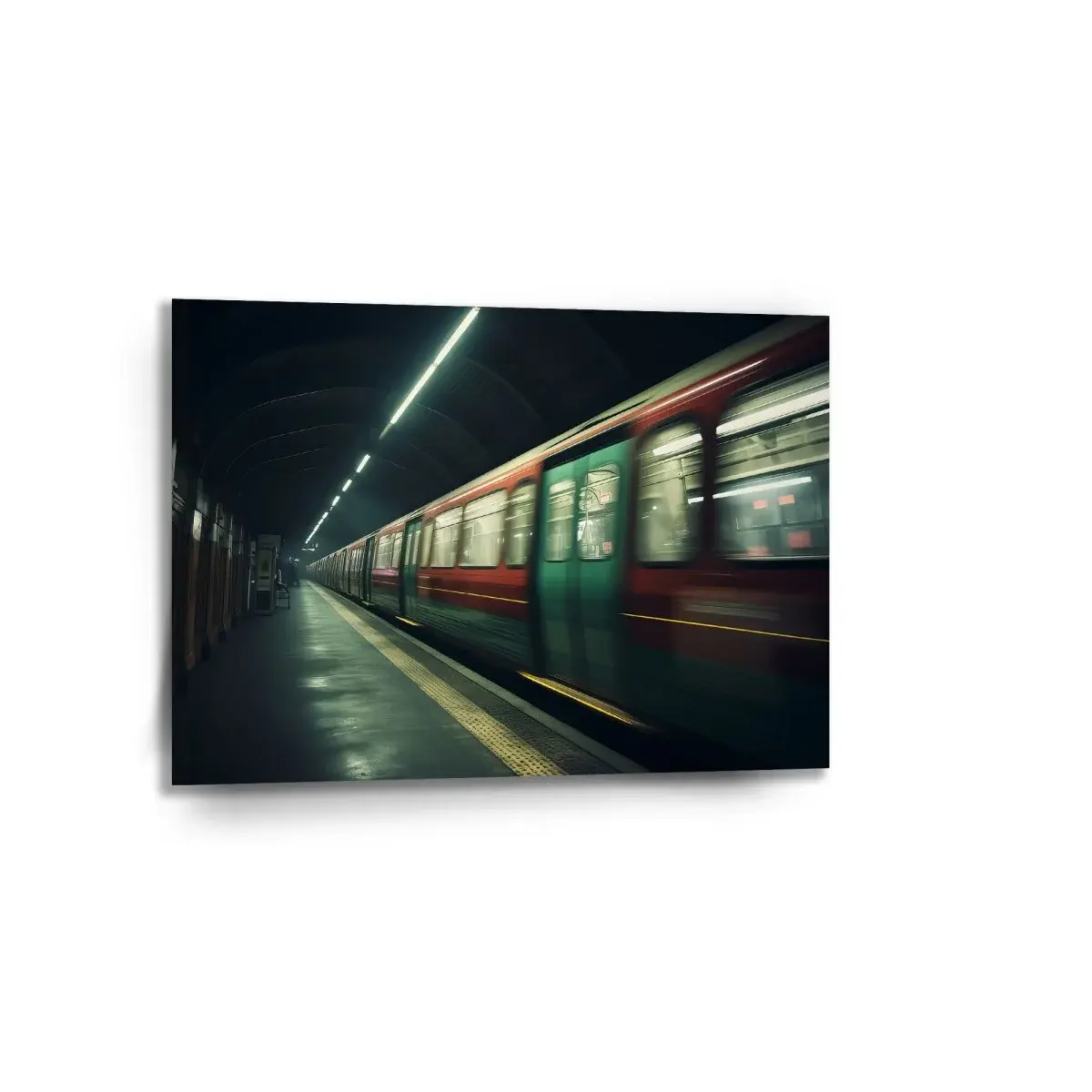 Obraz Metro v tmavé stanici - 90x60 cm