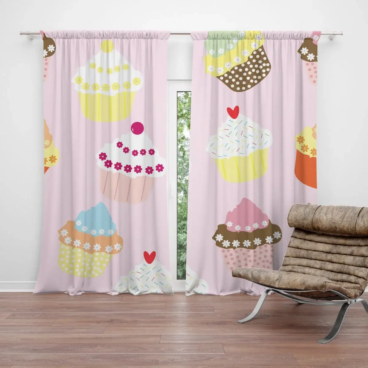 Závěs Muffiny: 2ks 140x250cm